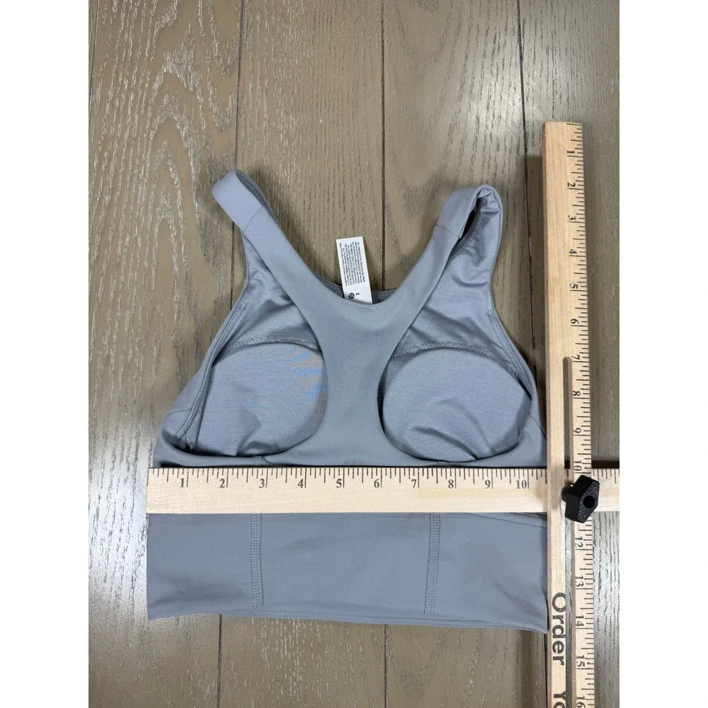 Lululemon Sports Bra Womens Size 2 Blue Invigorate High Neck Training Racerback
